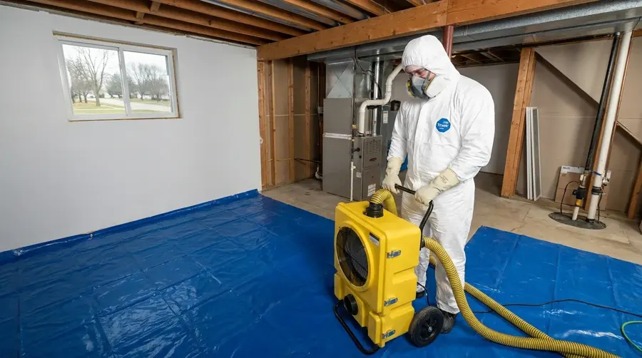 Sewage backup in a finished lower level in Maple Grove, MN