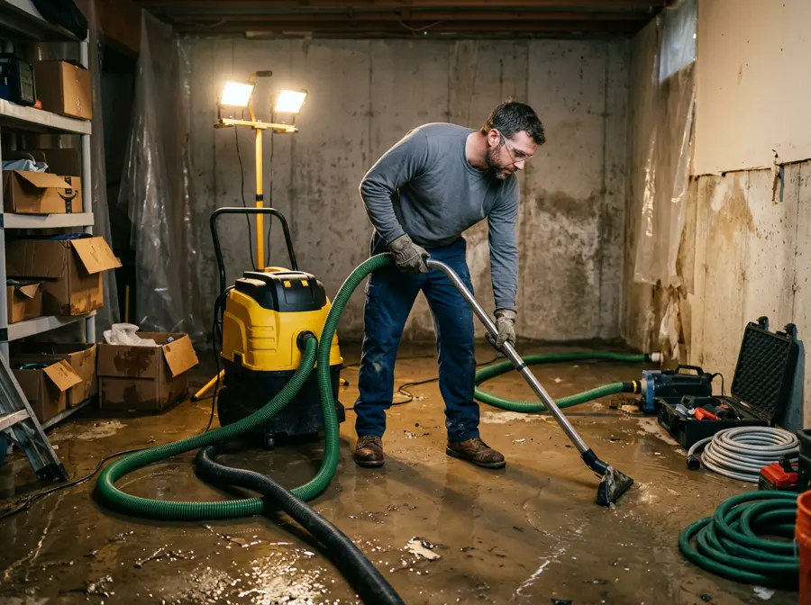 A failed water heater flooding a Maple Grove, MN basement